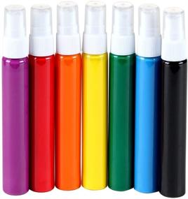 img 1 attached to Tulip Permanent Fabric Spray Paint Rainbow Pack – 0.81 fl oz (x7), Non-Aerosol, Nontoxic