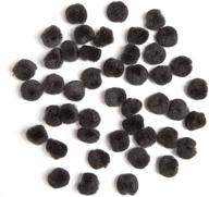 🖤 black acrylic pom poms - .75 inch - pack of 45 pieces logo