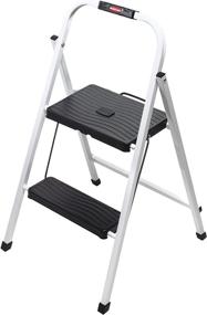 img 3 attached to 🪜 Rubbermaid RM-HSP2 Lightweight Steel Step Stool: Folding 2-Step with Hand Grip, 200-Pound Capacity - White Finish