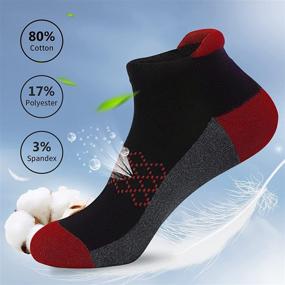 img 2 attached to 🧦 JATEN Men's Athletic Running Socks: Cushioned and Moisture-Wicking Ankle Socks for Breathable Comfort