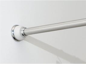 img 2 attached to 🚿 iDesign York Constant Tension Shower Curtain Rod - Adjustable 26-42", Small Size, Polished White Design