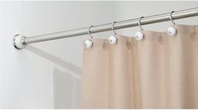 img 3 attached to 🚿 iDesign York Constant Tension Shower Curtain Rod - Adjustable 26-42", Small Size, Polished White Design