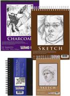 📚 u.s. art supply set: 4 styles of sketching and drawing paper pads (242 sheets total) - spiral bound for sketch, draw, charcoal pencil, mixed media logo