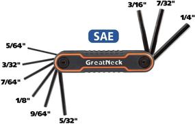 img 3 attached to 🔧 Великий Шея 74208: набор складных SAE шестигранных ключей из 9 штук с помеченными размерами гаечного ключа, регулируемыми крепежными элементами, корпусом с цветовой индикацией для удобной идентификации