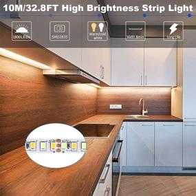 img 3 attached to 🔆 Dimmable LED Strip Lights Full Kit with APP Control, 32.8ft Tunable White, 2700K-6000K Selectable – Ideal for Bedroom, Living Room, Kitchen