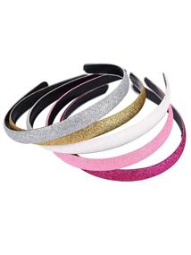 img 2 attached to 🌈 Blulu Glitter Plastic Headbands with Teeth - 10 Colors, 10 Pieces - Vibrant Multicoloured Hair Accessories