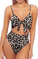 leisup womens solid hollow swimsuit logo