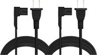 🔌 vebner 25-foot 2-pack power cord for sonos one, sonos one sl, sonos play-1 speakers - extra long power plug cable (black) logo