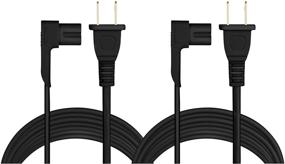 img 1 attached to 🔌 Vebner 25-Foot 2-Pack Power Cord for Sonos One, Sonos One SL, Sonos Play-1 Speakers - Extra Long Power Plug Cable (Black)