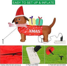 img 1 attached to Christmas Inflatable Decorations Budiwati Dachshund