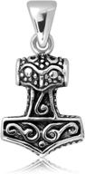 💎 exquisite withlovesilver sterling trinity mjolnir pendant - the epitome of elegance for women's jewelry logo