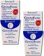 🌿 eco-dent mint flavored gentle dental floss - premium quality, 100 yards (a) - pack of 2 logo