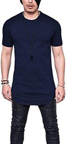 img 4 attached to LIWEIKE Extended Hipster Sleeve Navy02 Men's Clothing in Shirts