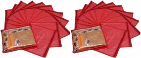 img 1 attached to Stylish Storage Solution: Fashion Bizz 24 Pcs Combo of Non Woven Red Saree Cover Set