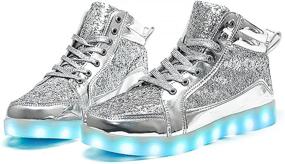 img 3 attached to IGxx Sneakers Recharging Luminous Flashing Men's Shoes for Fashion Sneakers