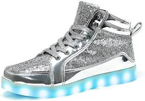 img 4 attached to IGxx Sneakers Recharging Luminous Flashing Men's Shoes for Fashion Sneakers