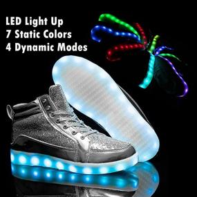 img 2 attached to IGxx Sneakers Recharging Luminous Flashing Men's Shoes for Fashion Sneakers