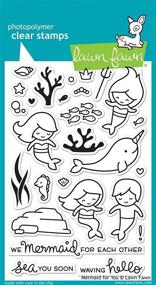 img 2 attached to 🧜 Lawn Fawn Mermaid for You Stamp and Die Set - Bundle for Card Making and Scrapbooking