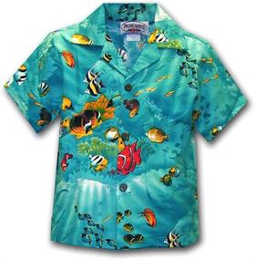 img 1 attached to Aloha Tropical Shirts Turquoise 211 3202 Boys' Clothing