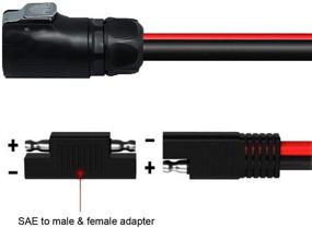 img 3 attached to MOOJP 10AWG 2 Pin Power Круговой коннектор для солнечной панели Солнечный кабель SAE для панели Furrion Forrest River RV Ports DIY Battery Grand Design RV's - Industry 18in
