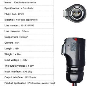 img 1 attached to MOOJP 10AWG 2 Pin Power Круговой коннектор для солнечной панели Солнечный кабель SAE для панели Furrion Forrest River RV Ports DIY Battery Grand Design RV's - Industry 18in
