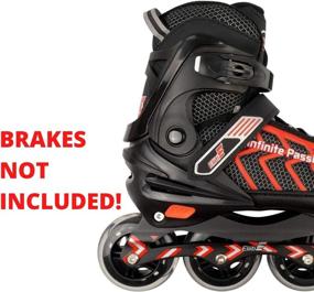 img 3 attached to 🛼 ELIITI Adjustable Inline Roller Blades - Size 7 to 11 US for Men, Women, Kids, Youth & Adults - Indoor/Outdoor Skates in Red, Blue, and Silver