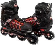 🛼 eliiti adjustable inline roller blades - size 7 to 11 us for men, women, kids, youth & adults - indoor/outdoor skates in red, blue, and silver logo