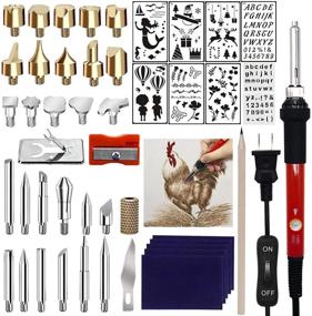 img 4 attached to 🔥 The Ultimate Wood Burning Kit for Beginners: 50PCS Professional Wood Burning Pen and Accessories for Embossing, Carving, and Wood Burning Projects