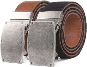 img 3 attached to 👔 Reversible Brown Black Men's Belt - Stylish Accessory for Men