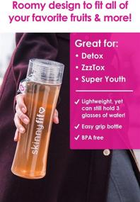 img 2 attached to 🌿 Slimming Detox Bottle - 24 oz. BPA-Free | Ideal for Iced Drinks | Leak Proof Water Bottle for Travel, Fitness, Outdoor, Gym or Sports