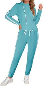 img 4 attached to Piece Outfits Womens Sweatsuits Clothes Women's Clothing for Lingerie, Sleep & Lounge