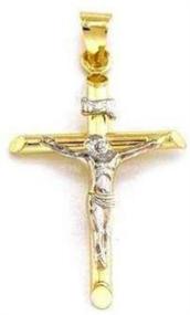 img 1 attached to INRI Jesus Cross Crucifix Charm - 14K Gold Faith Jewelry - 26mm