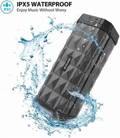 img 2 attached to BUGANI M99 Portable Bluetooth Speaker, 5.0 Technology, 100ft Wireless Range, High Volume & Stereo Sound, Amazing Bass, IPX5 Waterproof, Built-in Mic - Ideal Speaker for Home, Outdoors, and Travel