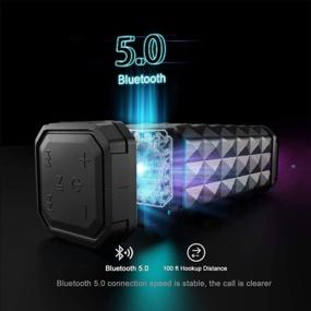 img 3 attached to BUGANI M99 Portable Bluetooth Speaker, 5.0 Technology, 100ft Wireless Range, High Volume & Stereo Sound, Amazing Bass, IPX5 Waterproof, Built-in Mic - Ideal Speaker for Home, Outdoors, and Travel