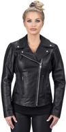 👩 stylish viking cycle classic cruise cowhide motorcycle leather biker jacket for women – the perfect blend of fashion and function! logo
