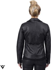 img 3 attached to 👩 Stylish Viking Cycle Classic Cruise Cowhide Motorcycle Leather Biker Jacket for Women – The Perfect Blend of Fashion and Function!