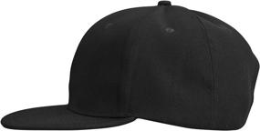 img 1 attached to 🧢 DALIX Flat Billed Baseball Cap: Adjustable Polyester Hat in Sizes M, L, XL, for a Structured and Stylish Look