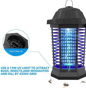img 2 attached to 🦟 GTOCS Bug Zapper - Electric Mosquito Zapper for Outdoor & Indoor Use - Insect Trap & Electronic Insect Killer for Garden & Patio