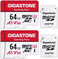 📷 [gigastone] 64gb 2-пак micro sd карта: идеально подходит для nintendo switch, смартфонов и записи видео 4k uhd - uhs-i u3 c10 a1 v30, до 95mb/s логотип