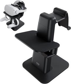 img 4 attached to 🔧 Flexible VR Stand Accessories for Oculus Quest 2/Rift S/Quest/Valve Index/HP Reverb G2 - Keep Your Headset and Controllers Organized!