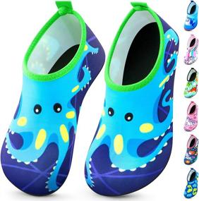img 4 attached to KingofKings Non-Slip Barefoot Children Toddler Boys' Shoes: Ultimate Outdoor Footwear