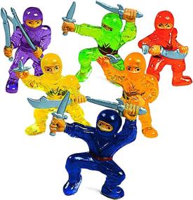 img 2 attached to 48-Piece Fun Express Vinyl Ninja Warrior Toys for Party Favors, Classroom Counters, and Carnival Prizes