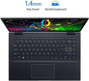 img 2 attached to 💻 ASUS VivoBook Flip 14 2-в-1 ноутбук, 14-дюймовый сенсорный дисплей FHD, Ryzen 7 5700U, 8 ГБ оперативной памяти, 512 ГБ SSD, стилус, Windows 10, считыватель отпечатков пальцев, черный, TM420UA-DS71T