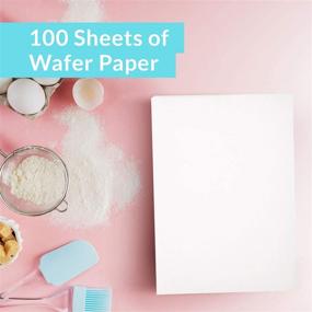 img 2 attached to Premium O-Grade Edible Wafer Paper: 100 Pack of Rectangle Rice Paper for Cake & Food Decorations in White - 8” x 11” Size