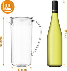 img 3 attached to 🥤 Youngever Clear Plastic Pitcher with Lid - 2 Quarts, Perfect for Iced Tea, Sangria, Lemonade, and More