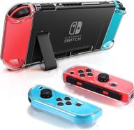 🎮 crystal clear dockable case for nintendo switch, fanpl protective cover for switch & joy cons logo