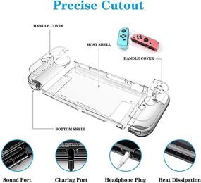 img 2 attached to 🎮 Crystal Clear Dockable Case for Nintendo Switch, FANPL Protective Cover for Switch & Joy Cons