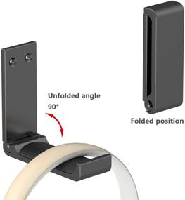 img 3 attached to Yocice Headphone Stand Hanger - Convenient Headset Holder Mount with Strong Adhesive Tape (H03-Black-1PCS)