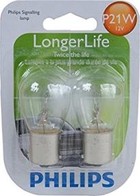 img 1 attached to Philips P21W LongerLife Miniature Bulb, Pack of 2