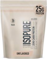isopure zero carb unflavored whey protein isolate - 25g protein, keto-friendly, gmo free - 1lb pack (no added flavors/sweeteners/colors) logo